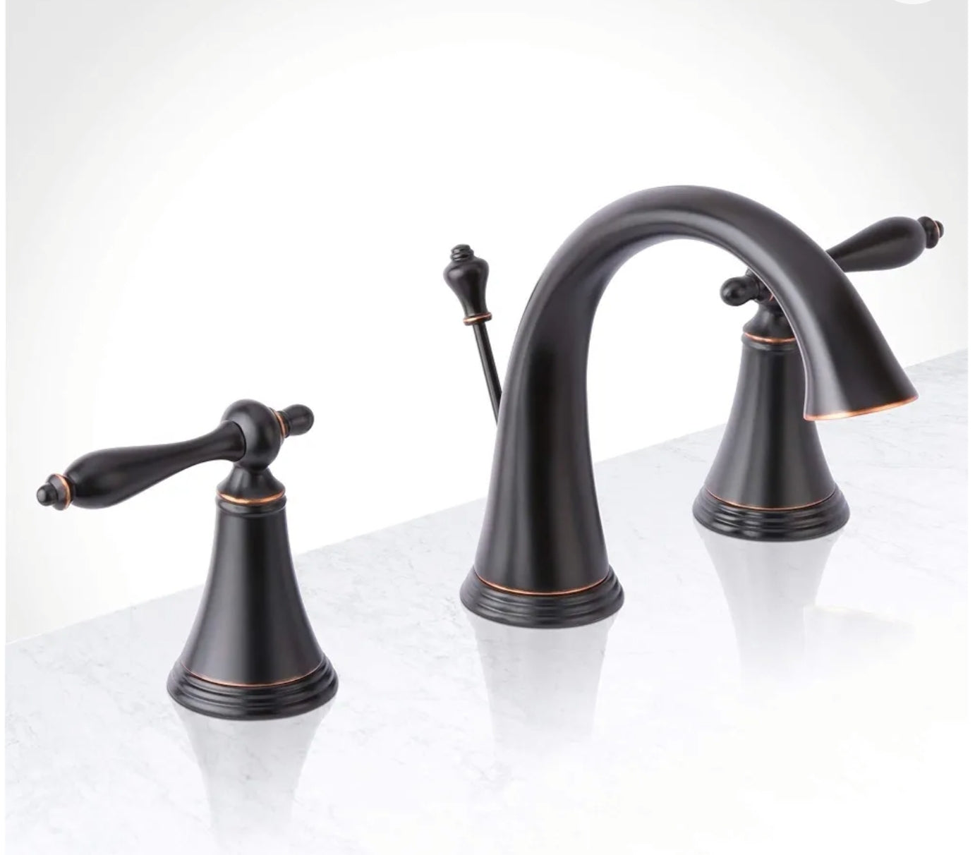 MISENO MNO721-ORB CARLENTINI TWO HANDLE WIDESPREAD LAV FAUCET OIL RUBBED BRONZE