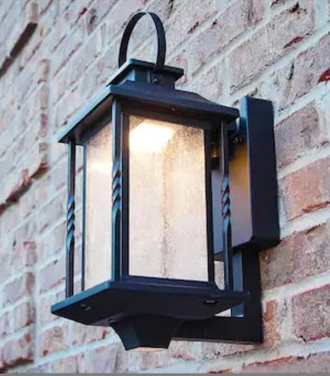 Home Decorators Collection
16.5 in. Portable Black Farmhouse Outdoor Integrated LED 1-Light Wall Sconce