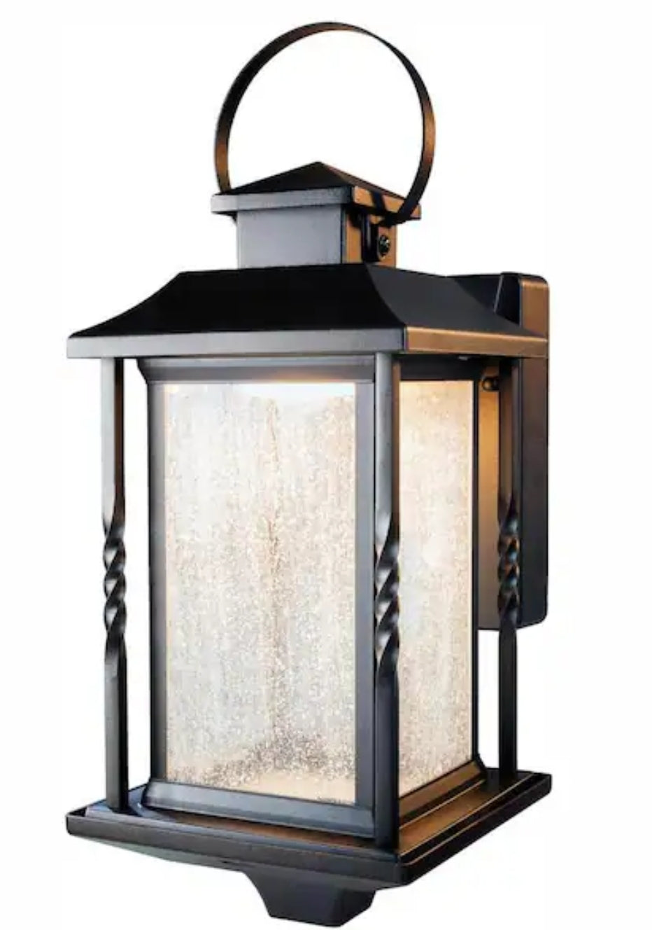 Home Decorators Collection
16.5 in. Portable Black Farmhouse Outdoor Integrated LED 1-Light Wall Sconce