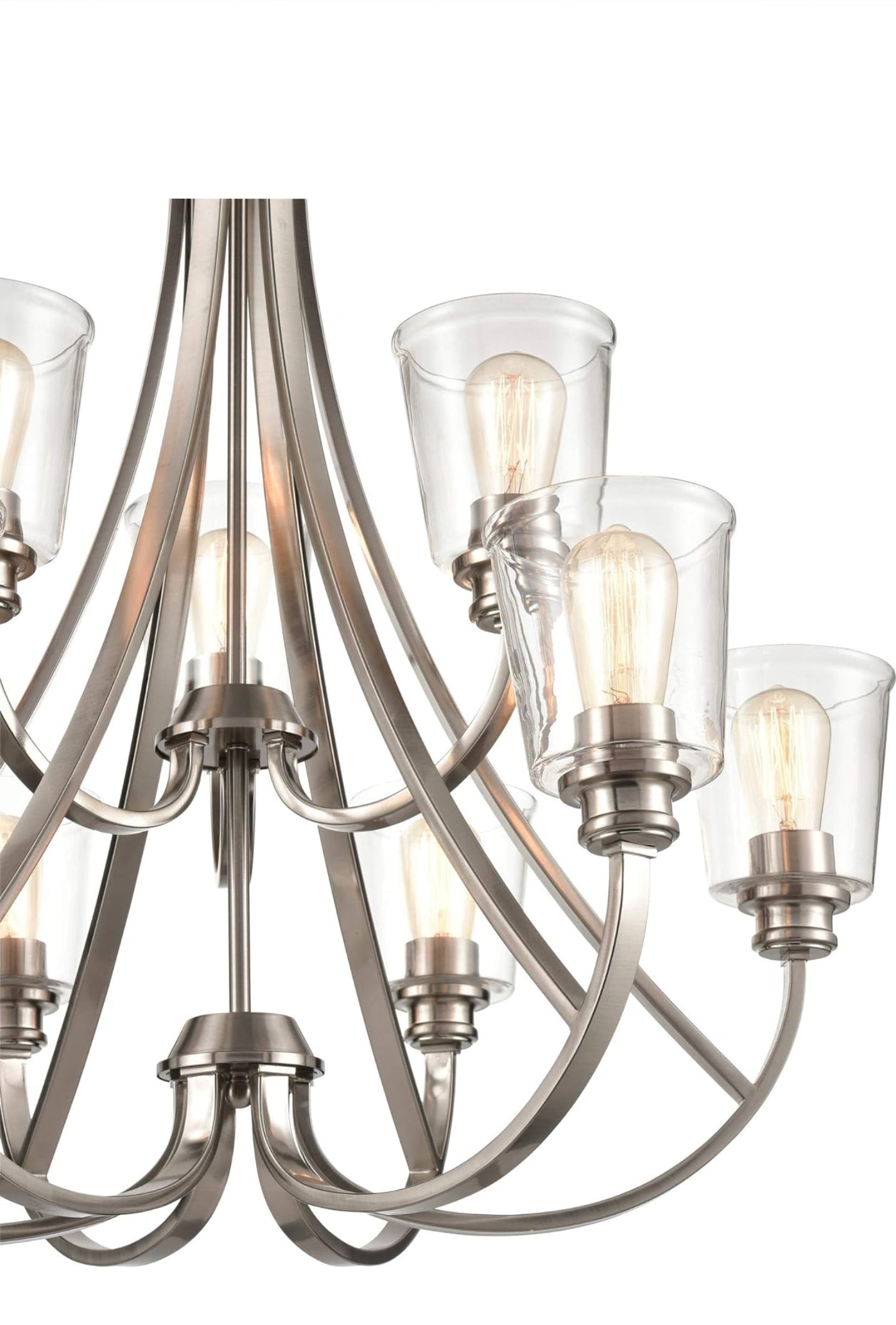 Millennium 3629-CH Transitional Nine Light Chandelier from Forsyth Collection in Chrome Finish