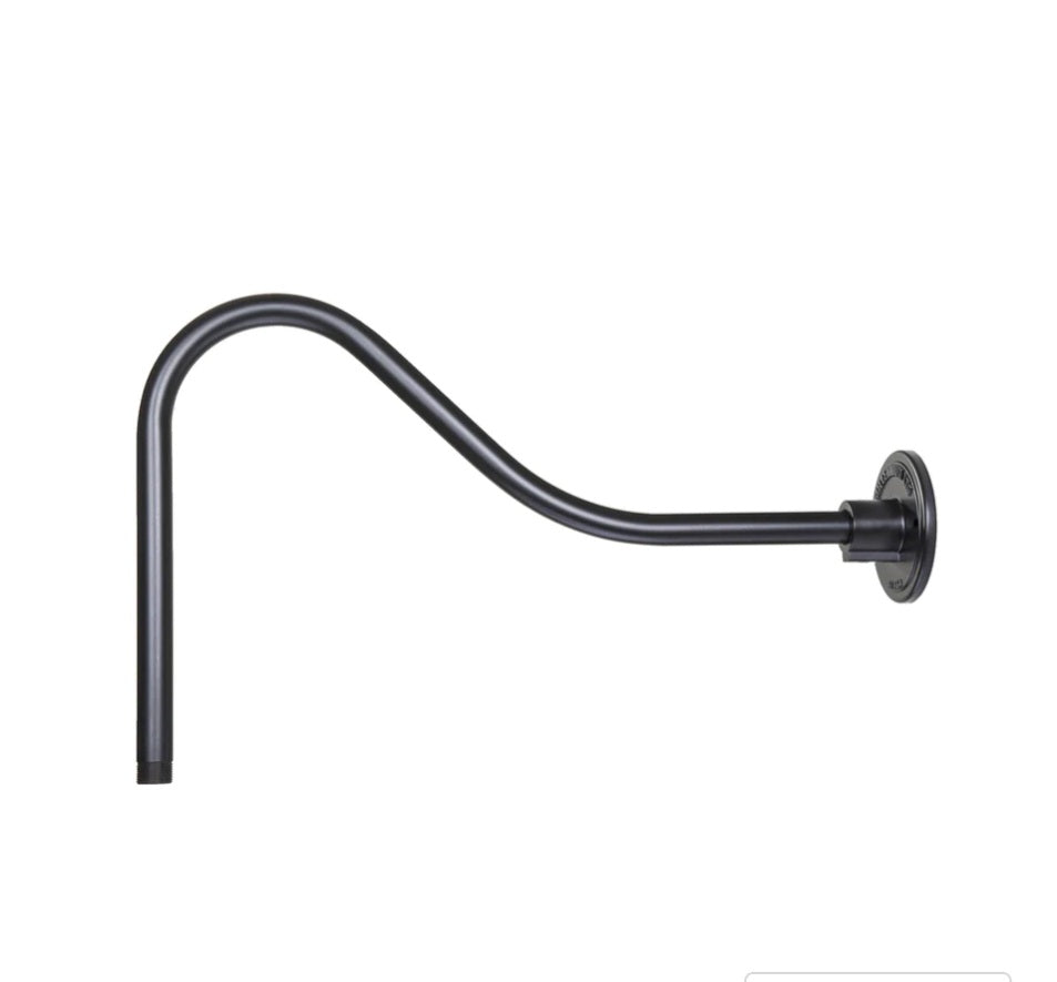 GOOSE NECK wall mount 
in Aluminum Satin Black by Millennium from the R Series collection