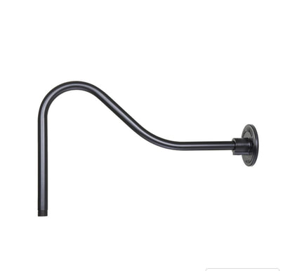 GOOSE NECK wall mount 
in Aluminum Satin Black by Millennium from the R Series collection