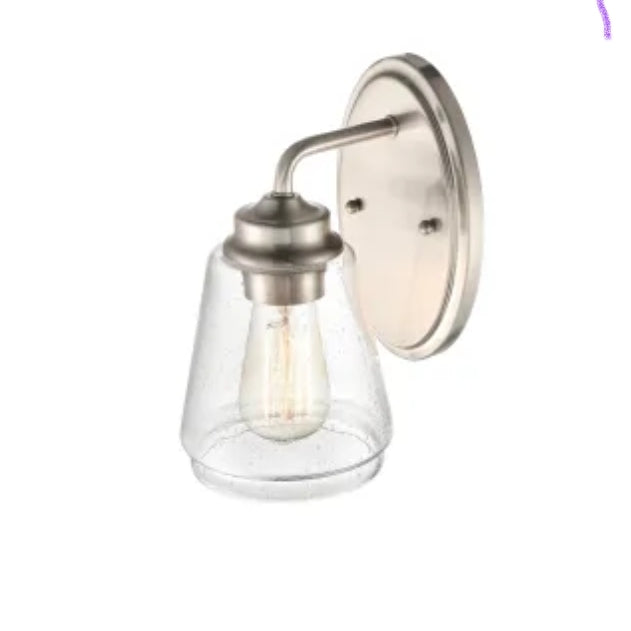 Millennium Lighting 10" Tall Wall Sconce in Brushed Nickel with Clear Glass Shade