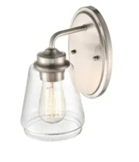 Millennium Lighting 10" Tall Wall Sconce in Brushed Nickel with Clear Glass Shade