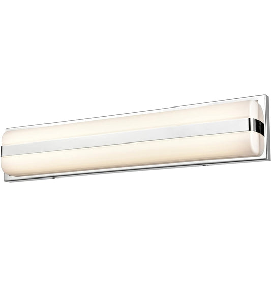 Millennium Lighting 9300-CH 26W 1 LED Bath Vanity-5 Inches Tall and 25 Inches Wide, Brushed Nickel Finish with Frosted Glass