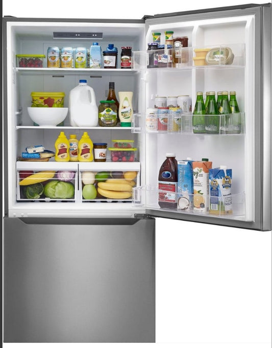 Insignia NS-RBM18SS0 18.6 Cu. Ft. Bottom Freezer Refrigerator: Stainless Steel