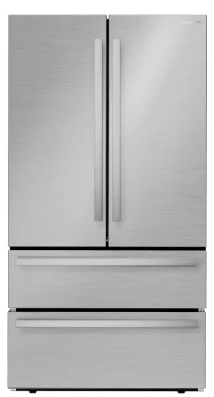 Sharp SJG2351FS
36 Inch French 4-Door Counter Depth Refrigerator with 22.5 Cu. Ft. Capacity, Adjustable Slide-In Shelf, Humidity-Controlled Crisper Drawers, 61240176