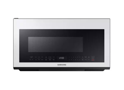 Samsung ME21B706B12 Bespoke 30 in. 2.1 cu. ft. Over the Range Microwave in White Glass with Sensor Cooking 0091635