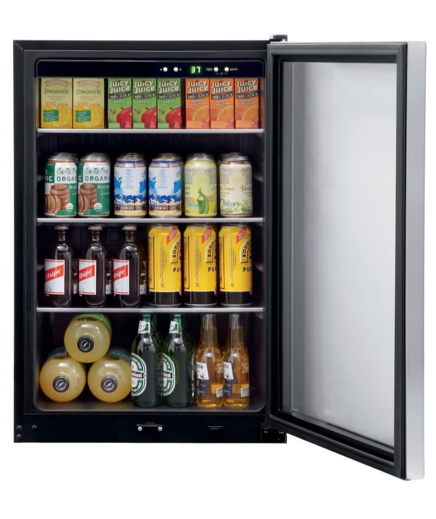 Frigidaire - 4.6 Cu. Ft. 138 12 oz. Can Capacity Beverage Center - Stainless Steel