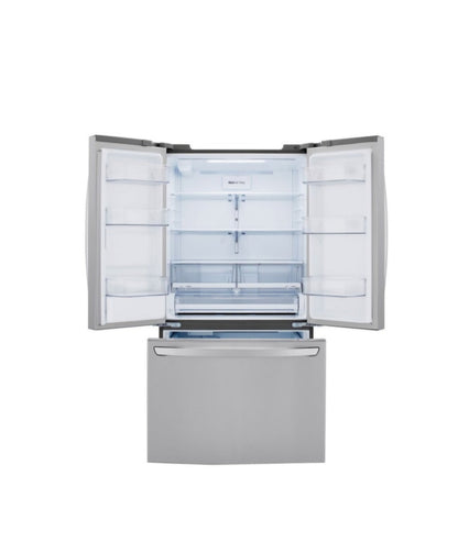 LG 29 cu. ft. French Door Refrigerator w/ Multi-Air Flow, SmartPull Handle and ENERGY STAR in PrintProof Stainless Steel Model # LRFWS2906S