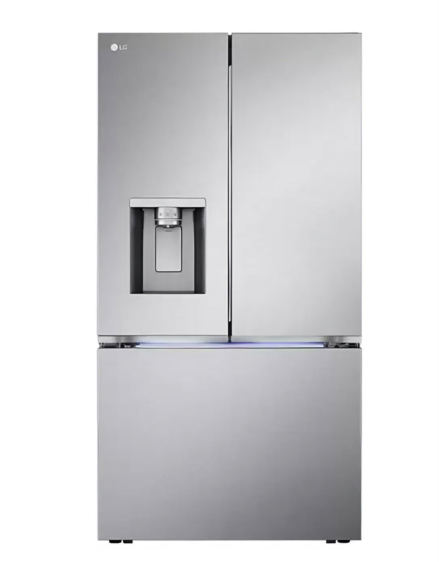 LG 26 cu. ft. Smart Counter-Depth MAX French Door Refrigerator with 4 types of ice in PrintProof Stainless Steel. MODEL# LRYXC2606S