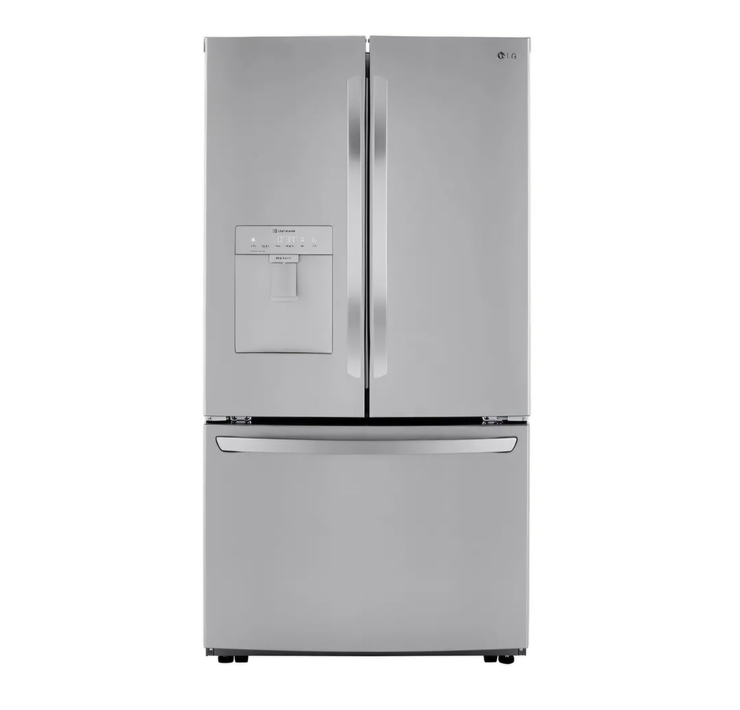 LG 29 cu. ft. French Door Refrigerator w/ Multi-Air Flow, SmartPull Handle and ENERGY STAR in PrintProof Stainless Steel Model # LRFWS2906S