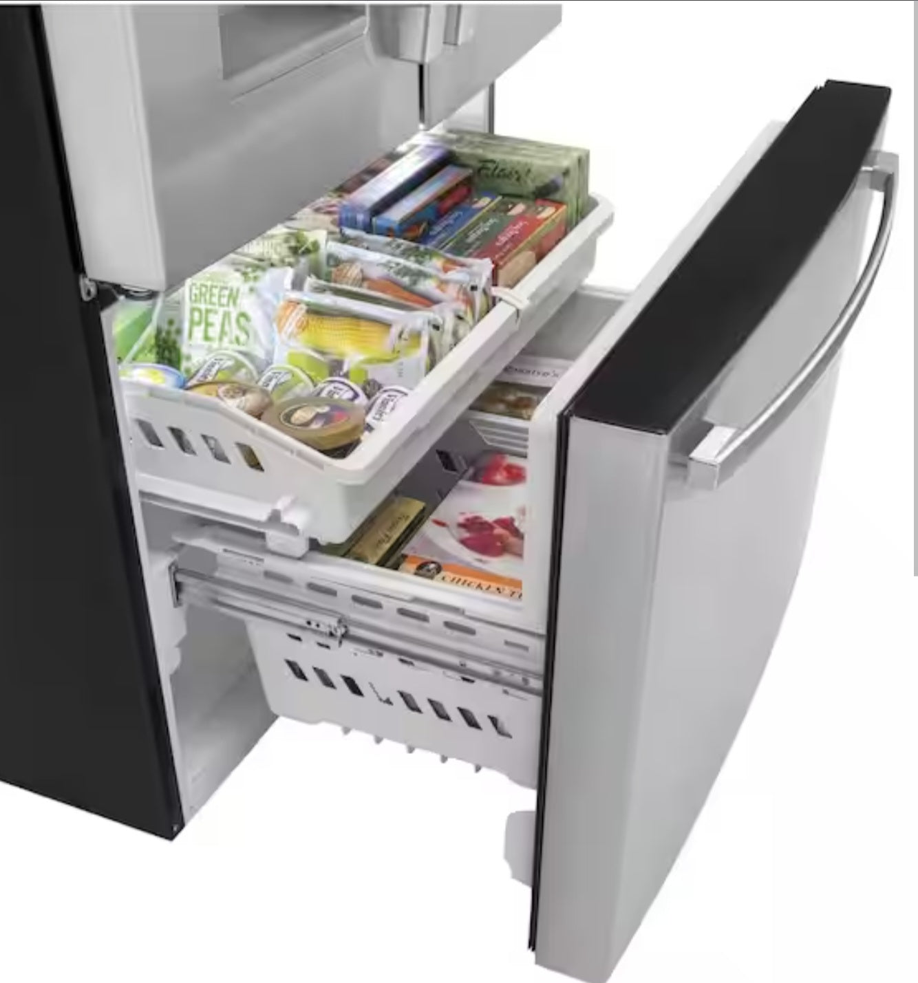 GE 25.6 Cu. Ft. Fingerprint Resistant French-Door Refrigerator MODEL# GFE26JYMFS 987126432