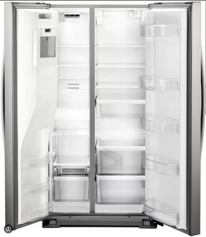 Whirlpool 20.6 cu ft Counter-depth Side-by-side Refrigerator with Ice Maker, Water and Ice Dispenser MODEL# WRS571CIHZ04