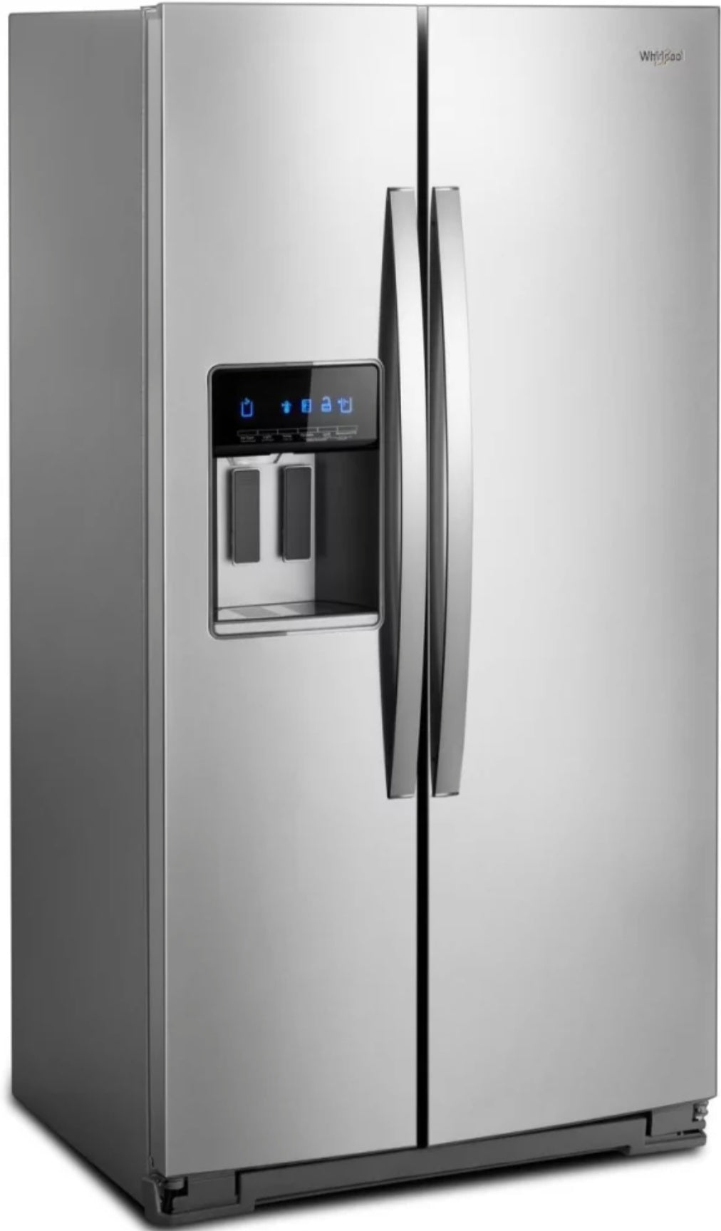 Whirlpool 20.6 cu ft Counter-depth Side-by-side Refrigerator with Ice Maker, Water and Ice Dispenser MODEL# WRS571CIHZ04