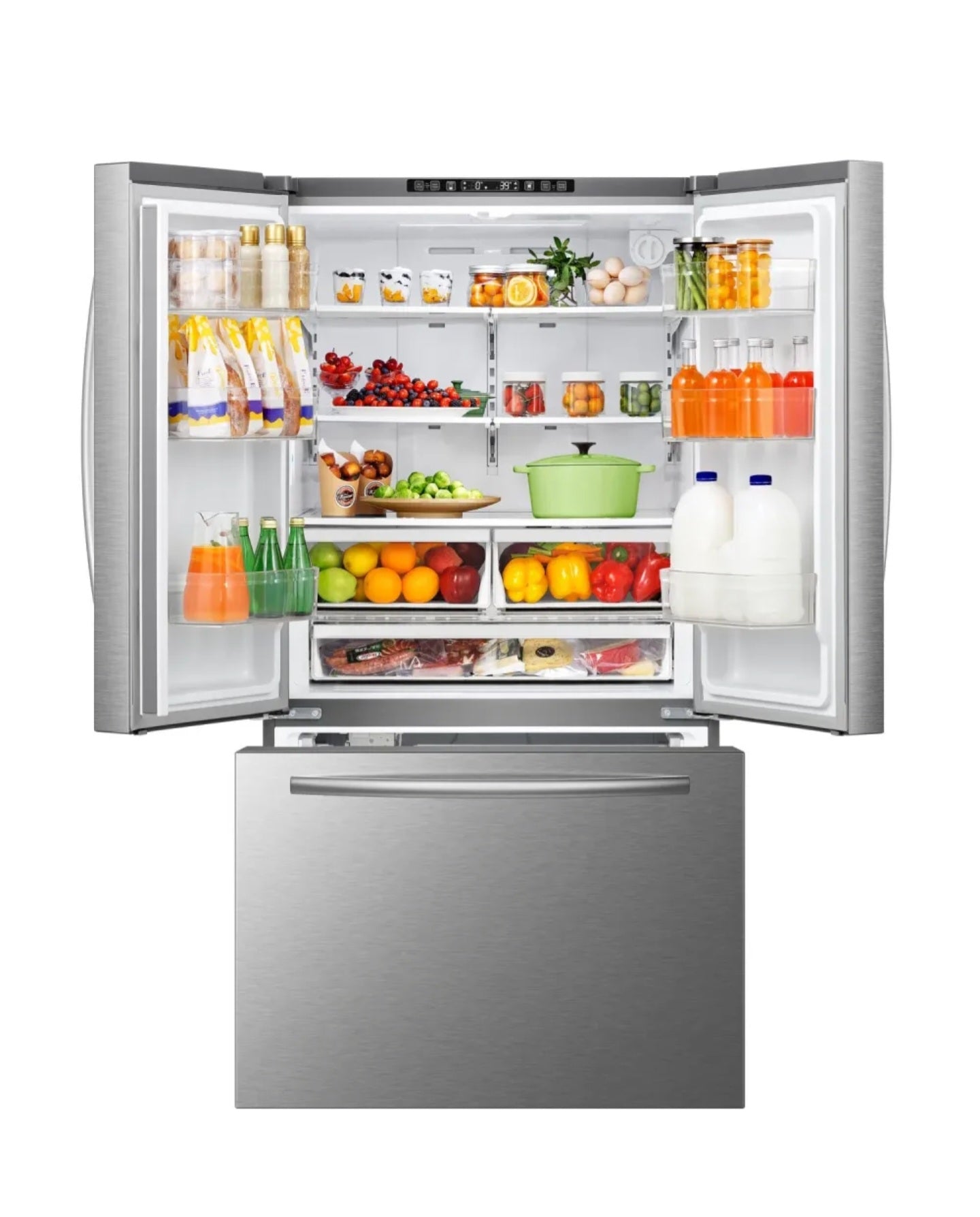 Mora New 26.6 Cu. ft. 35.98 in Standard Depth French Door Refrigerator MODEL#MRF266N6CSE