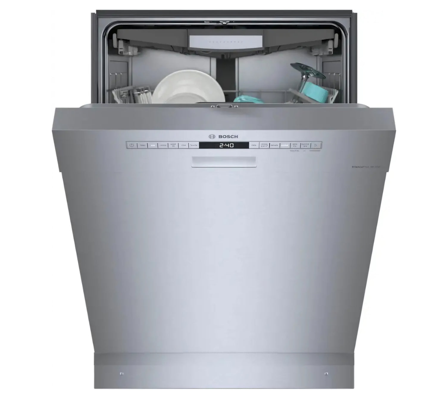 Bosch -300 Series 24" Front Control Smart Built-In Stainless Steel Tub Dishwasher
with 3rd Rack and AquaStop Plus, 46dBA - Stainless Steel
Model: SHE53B75UC |