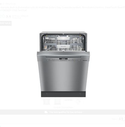 24 Inch Full-Console Built-In Dishwasher with 3D MultiFlex Cutlery Tray, QuickIntenseWash, DirectSelect Controls, CleanTouch Steel Finish, Water Softener, and ENERGY STAR Certified MODEL#G7106 456728924