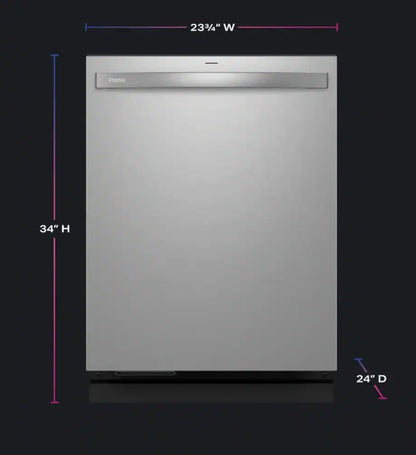 GE Profile 24 in. Built-In Top Control Dishwasher in Fingerprint Resistant Stainless w/ Stainless Tub, UltraFresh, 39 dBA. MODEL# PDT795SYV1FS 923452532753
