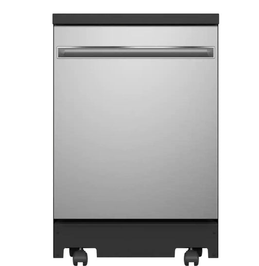 GE 24 in. Top Control Portable Stainless Steel Dishwasher with Stainless Steel Interior, Sanitize, 54 dBA MODEL GPT225SSL2SS 512488909