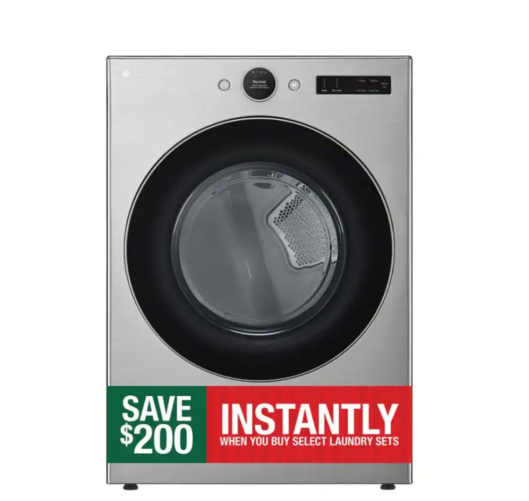 LG 7.4 cu. ft. Vented Stackable SMART Electric Dryer in Graphite Steel with TurboSteam and AI Sensor Dry Technology MODEL: DLEX5500V 82577905