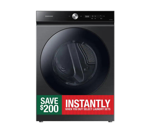 Samsung Bespoke 7.6 cu. ft. Ultra-Capacity Vented Smart Electric Dryer in Brushed Black with Super Speed Dry and AI Smart Dial 66659236