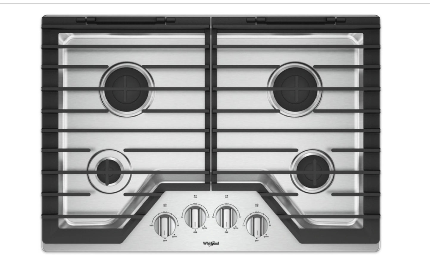 Whirlpool® 30" Stainless Steel Gas Cooktop
Model #: WCG55US0HS 87126651