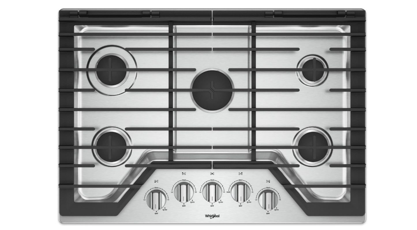 Whirlpool® 30" Stainless Steel Gas Cooktop
Model #: WCG77US0HS 5123018