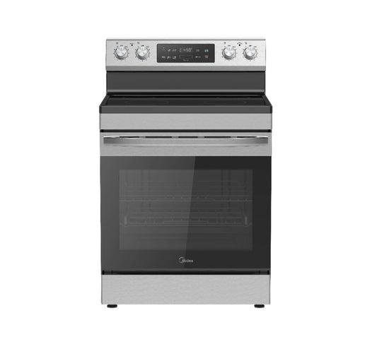 Midea 6.3 cu. ft. 4-Element Freestanding Electric Range with Steam Cleaning MER30S2AST 8126647126