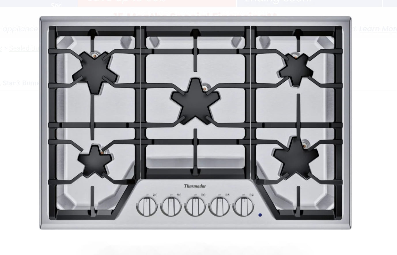 Thermador Masterpiece Series SGS305TS Gas Cooktop with 5 Sealed Burners 910289471