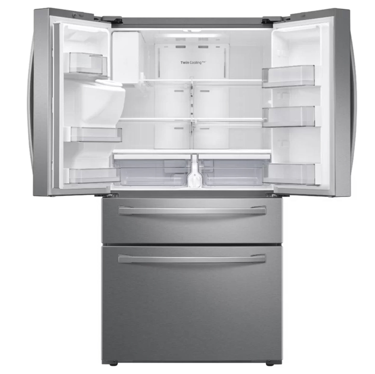 Samsung 28 cu. ft. 4-Door French Door Refrigerator with FlexZone Drawer in Silver(RF28R7201SR/AA)