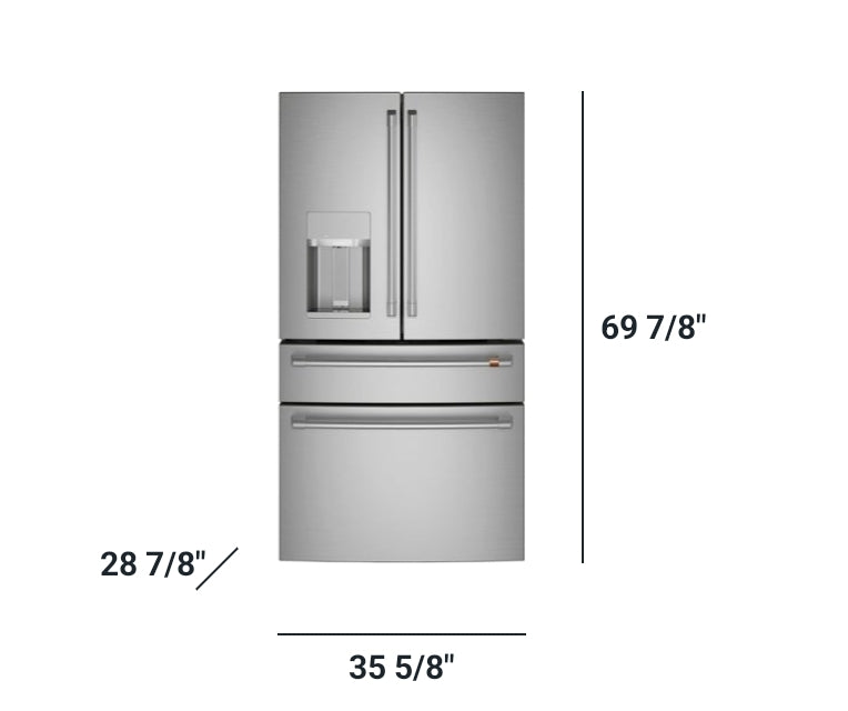 Café 22.3 Cu. Ft. 4-Door French Door Counter- Depth Smart Refrigerator,
Customizable - Stainless Steel
Model: CXE22DP2PS1
SKU: 6470493