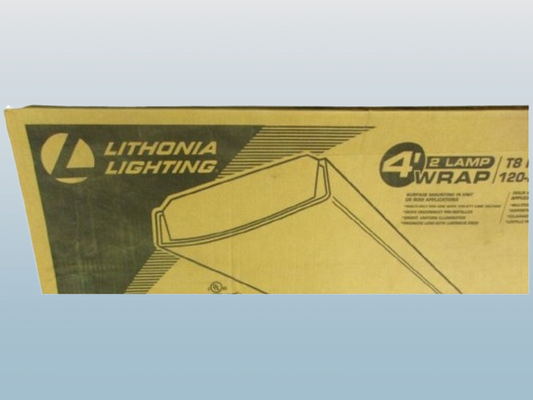 Lithonia Lighting 205CKK | 48 in. Wrap Multi-Volt 2-Light White Ballast Ceiling Flushmount
