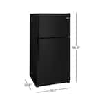 WRT311FZDB05  Whirlpool 20 cu. ft. Top Freezer Refrigerator in Black & Silver