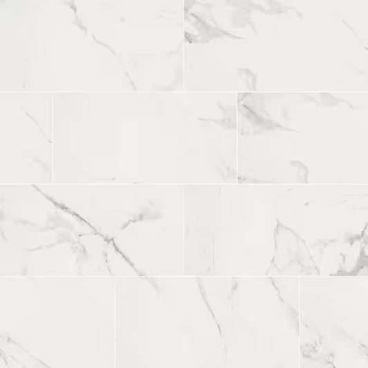 HD Carrara White Polished 12x24 Tile