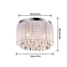 LaLuLa gray Chandelier Flush Mount Ceiling Light Fixtures Mini Crystal Ch (Copy)
