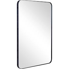 Camden Isle Metal 24.0-Inches W x 36.0-Inches H Rectangle Black Framed Wall Mirror