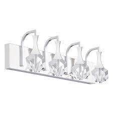 CO-Z 24.1-in 4 -Light Brushed Nickel Integrated LED Modern/contemporary Vanity light