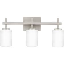 Quoizel Wilburn 22-in 3 -Light Brushed Nickel Integrated LED Transitional Vanity light
