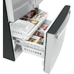 GEN27JYMWFFS GE 27 cu. ft. French Door Refrigerator in Fingerprint Resistant Stainless with Internal Dispenser, ENERGY STAR