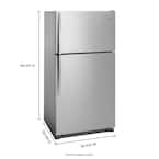 WRT311FZDB05  Whirlpool 20 cu. ft. Top Freezer Refrigerator in Black & Silver