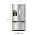 WRF555SD Whirlpool 25 cu. ft. French Door Refrigerator in Fingerprint-Resistant Stainless Steel 09713211