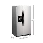 WRS321SDHZ11 Samsung 33 in. W 24.5 cu. ft. 3-Door French Door Smart Refrigerator in Stainless Steel with Dual Icemaker