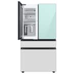 Samsung Bespoke 29 cu ft. 4-Door French Door Smart Refrigerator with Beverage Center in Morning Blue/White Glass, Standard Depth MODEL #RF29BB8600MAA