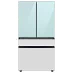 Samsung Bespoke 29 cu ft. 4-Door French Door Smart Refrigerator with Beverage Center in Morning Blue/White Glass, Standard Depth MODEL #RF29BB8600MAA