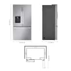 LG 26 cu. ft. Smart Counter-Depth MAX French Door Refrigerator with Dual Ice Makers in PrintProof Stainless Steel Model # LRFXC2606S