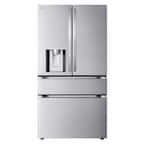 LG 29 cu. ft. SMART Standard Depth MAX French Door Refrigerator with Full Convert Drawer in PrintProof Stainless Steel
