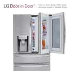 LRMVC2306S LG 23 cu. ft. Smart French Door Refrigerator InstaView, Door-In-Door & Craft Ice, PrintProof Stainless Steel, Counter Depth 6513998