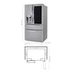 LRMVC2306S LG 23 cu. ft. Smart French Door Refrigerator InstaView, Door-In-Door & Craft Ice, PrintProof Stainless Steel, Counter Depth 6513998