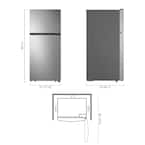 LG 28 in. 18 cu. ft. Top Freezer Garage-Ready Refrigerator in PrintProof Stainless Steel Model #LT182100S